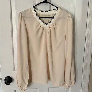 Elegant Cream Women's Top